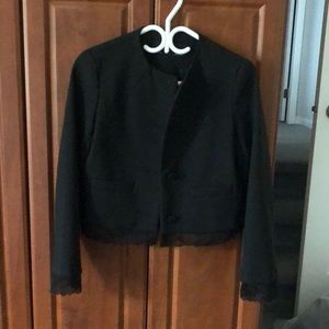 Cropped Zara blazer with lace detailing